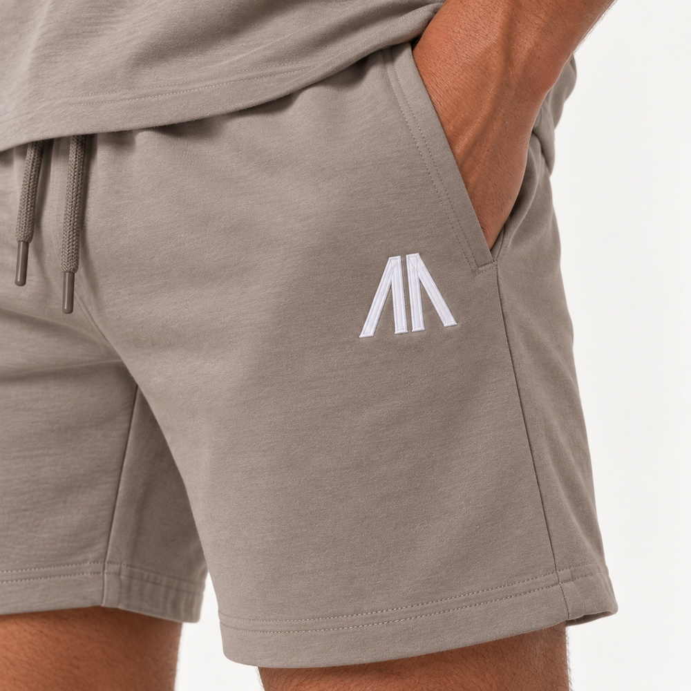 Heren T-Shirt & Short set - Taupe