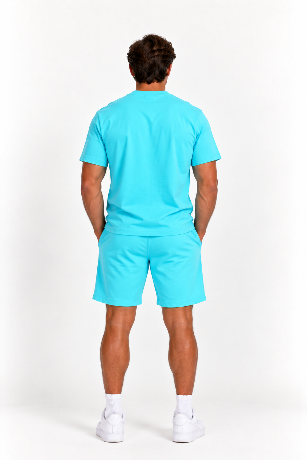 Heren T-Shirt & Short set - Licht Blauw