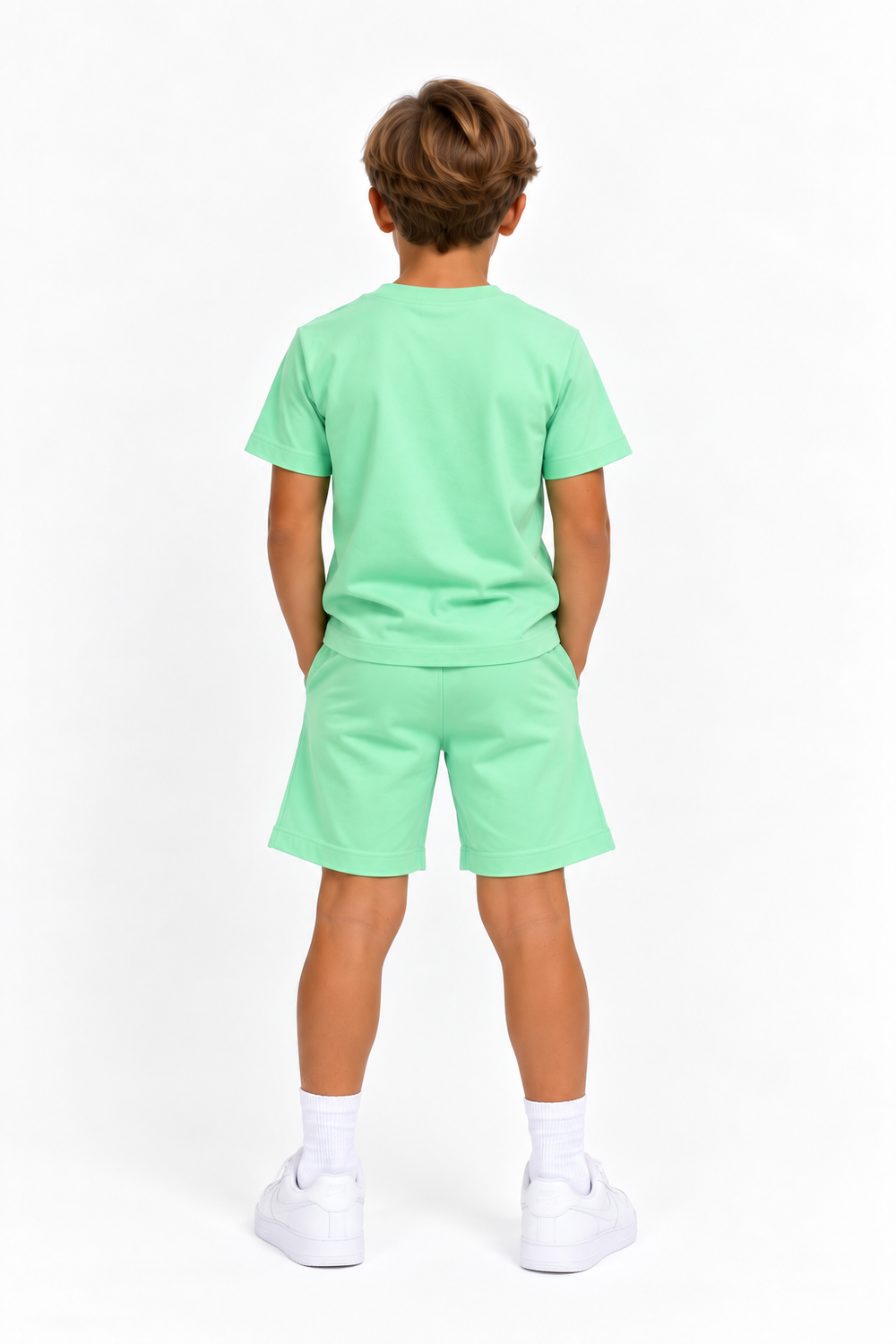 Kinder T-Shirt & Short set - Mint Groen