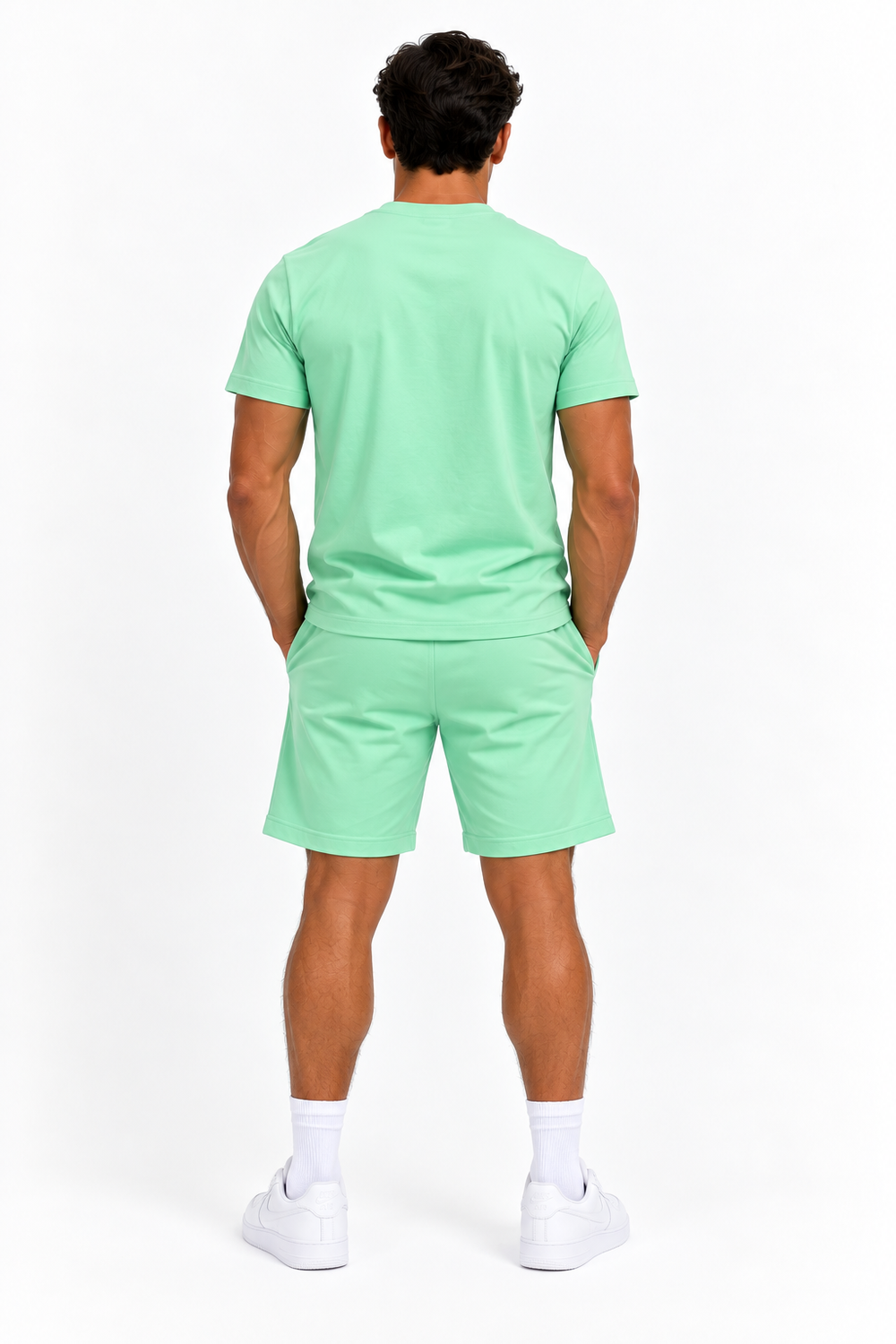 Heren T-Shirt & Short set - Mint Groen