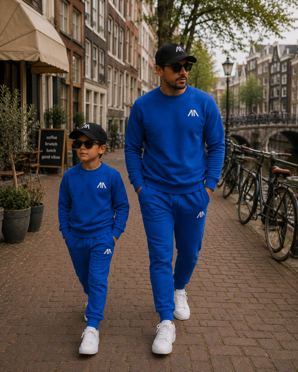 Vader + Zoon Tracksuit – Blauw