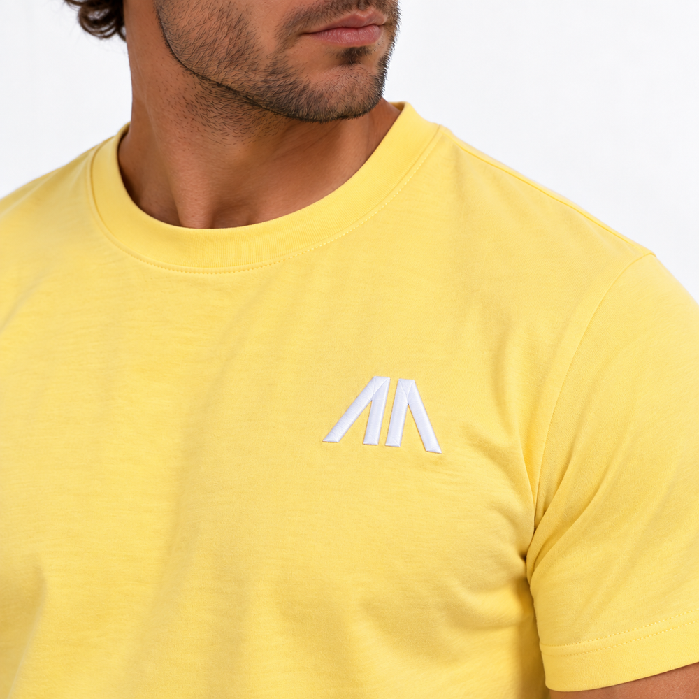 Vader + Zoon T-Shirt & Short set – Licht Geel (2 sets)