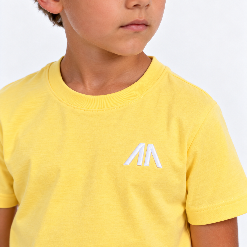 Kinder T-Shirt & Short set - Licht Geel