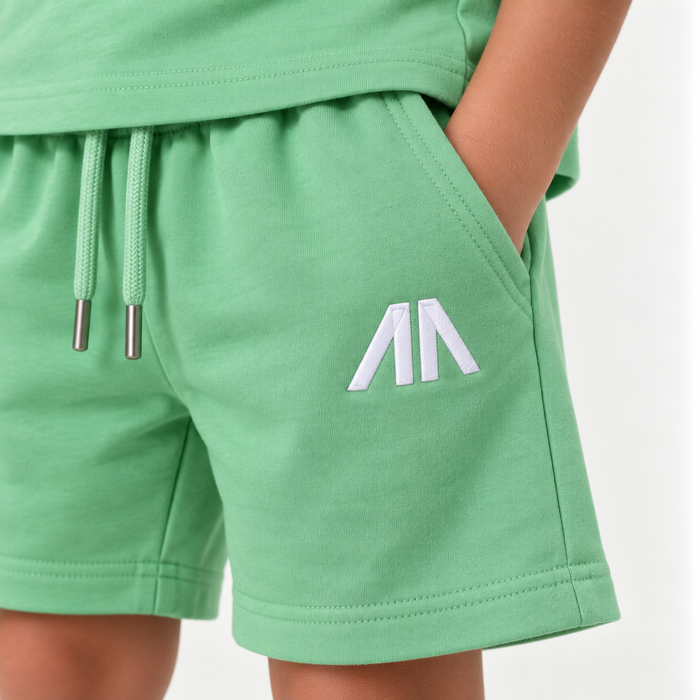 Kinder T-Shirt & Short set - Mint Groen