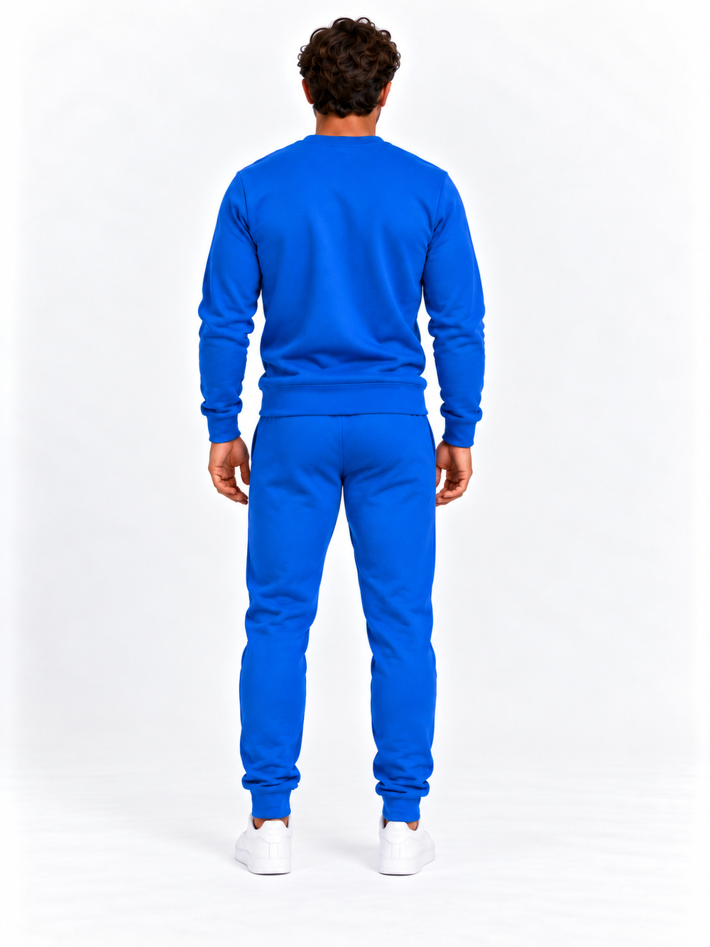 Heren trainingspak blauw, achterkant